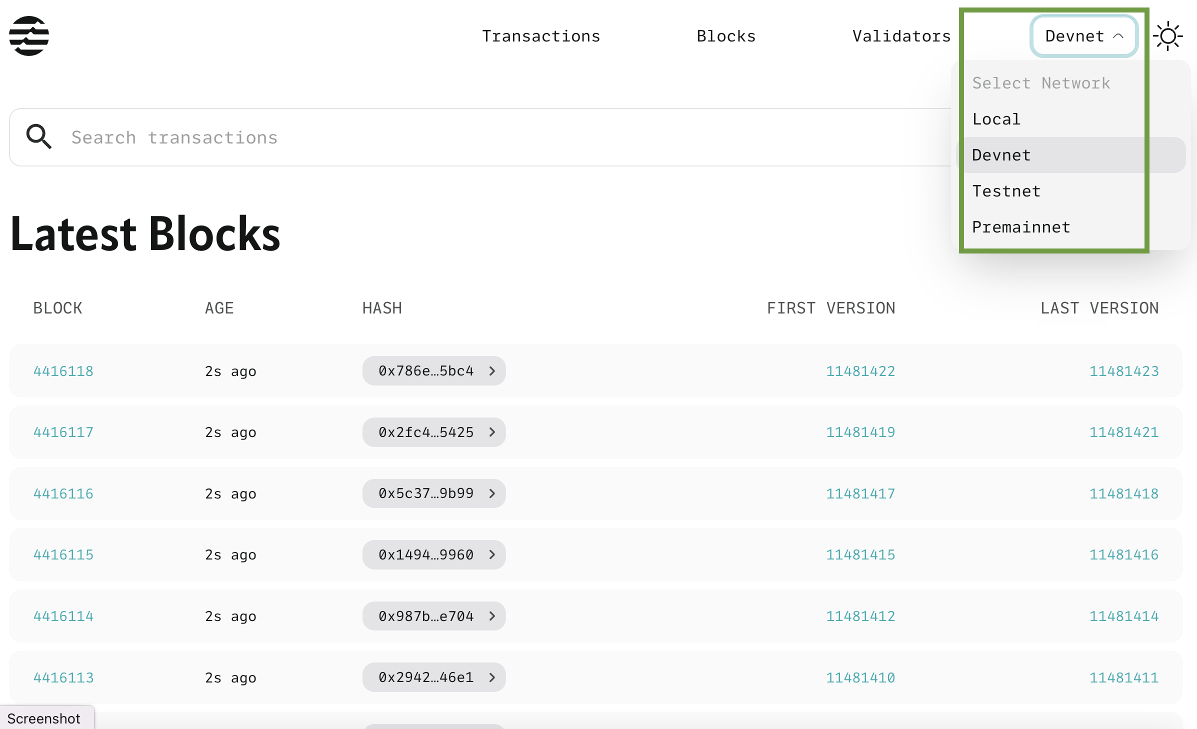 Select Network in Jin Explorer
